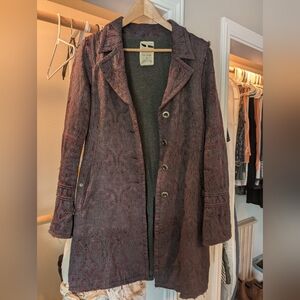 Vintage Free People Victorian Style Ornate Pea Coat